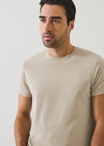 Iconic Pima Cotton Stretch T-Shirt in Frappe
