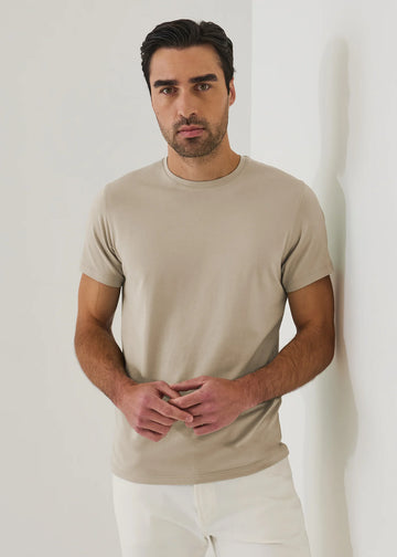 Iconic Pima Cotton Stretch T-Shirt in Frappe