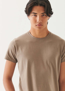 Iconic Pima Cotton Crew Neck in Beechnut