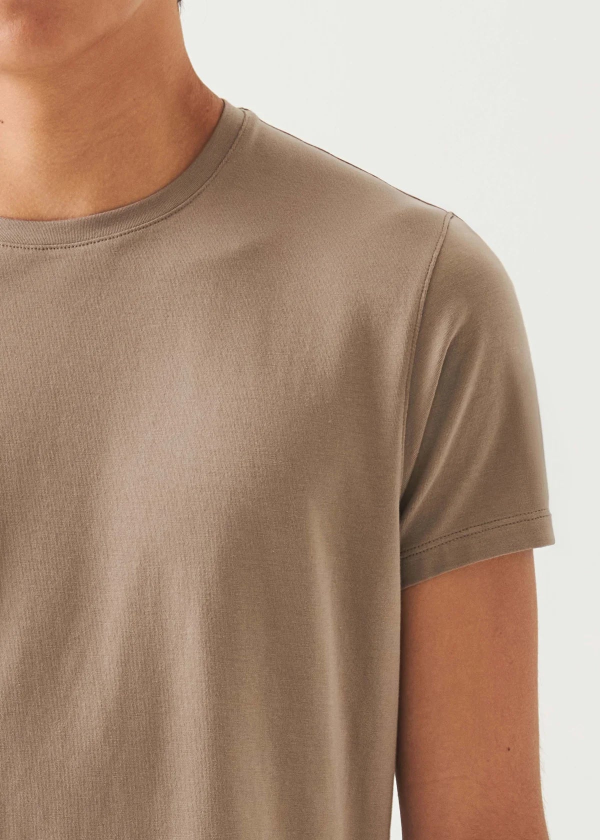 Iconic Pima Cotton Crew Neck in Beechnut