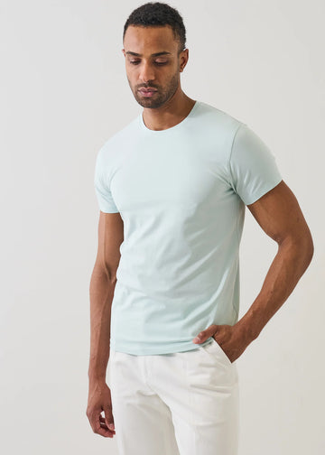 Iconic Pima Cotton Stretch T-Shirt in Light Green