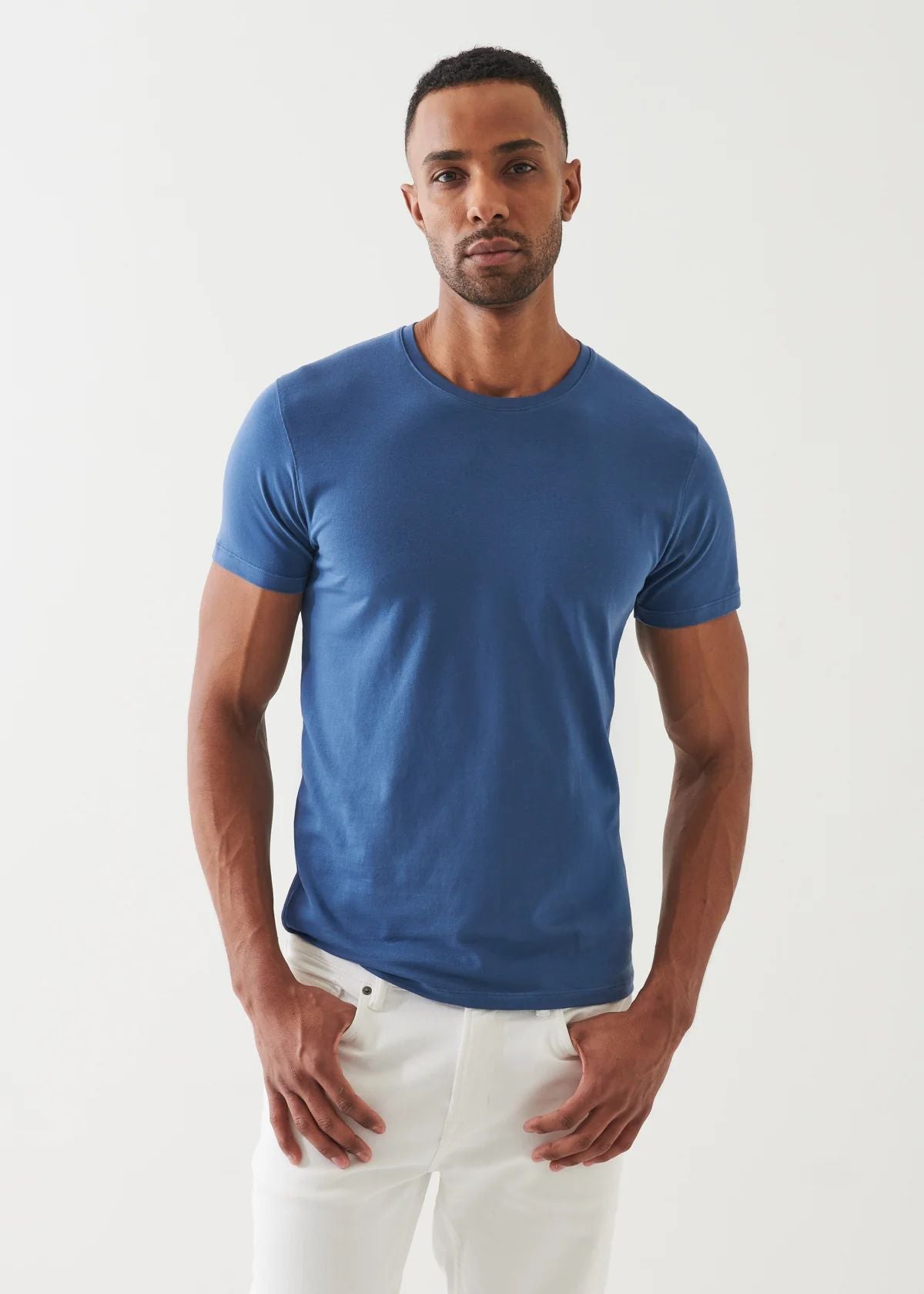 Iconic Pima Cotton Crew Neck in Indigo