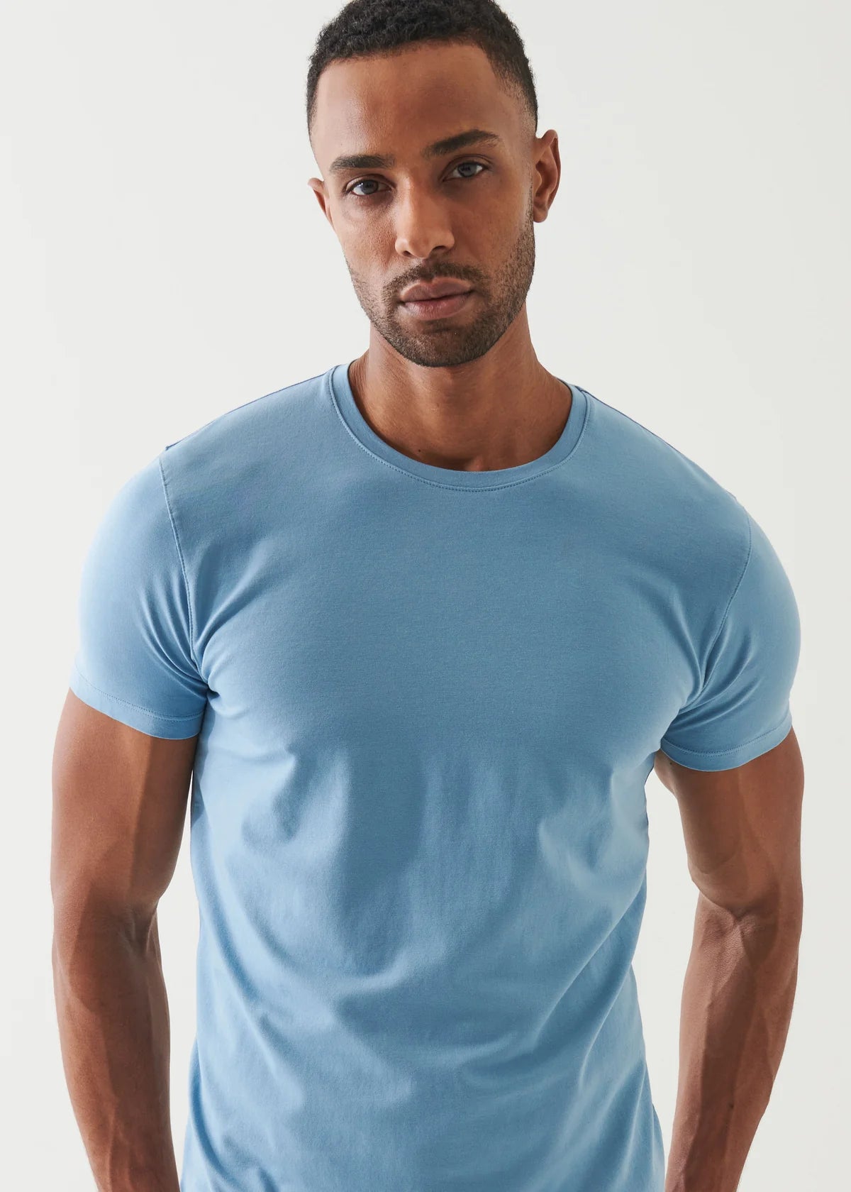 Iconic Pima Cotton Crew Neck in Country Blue