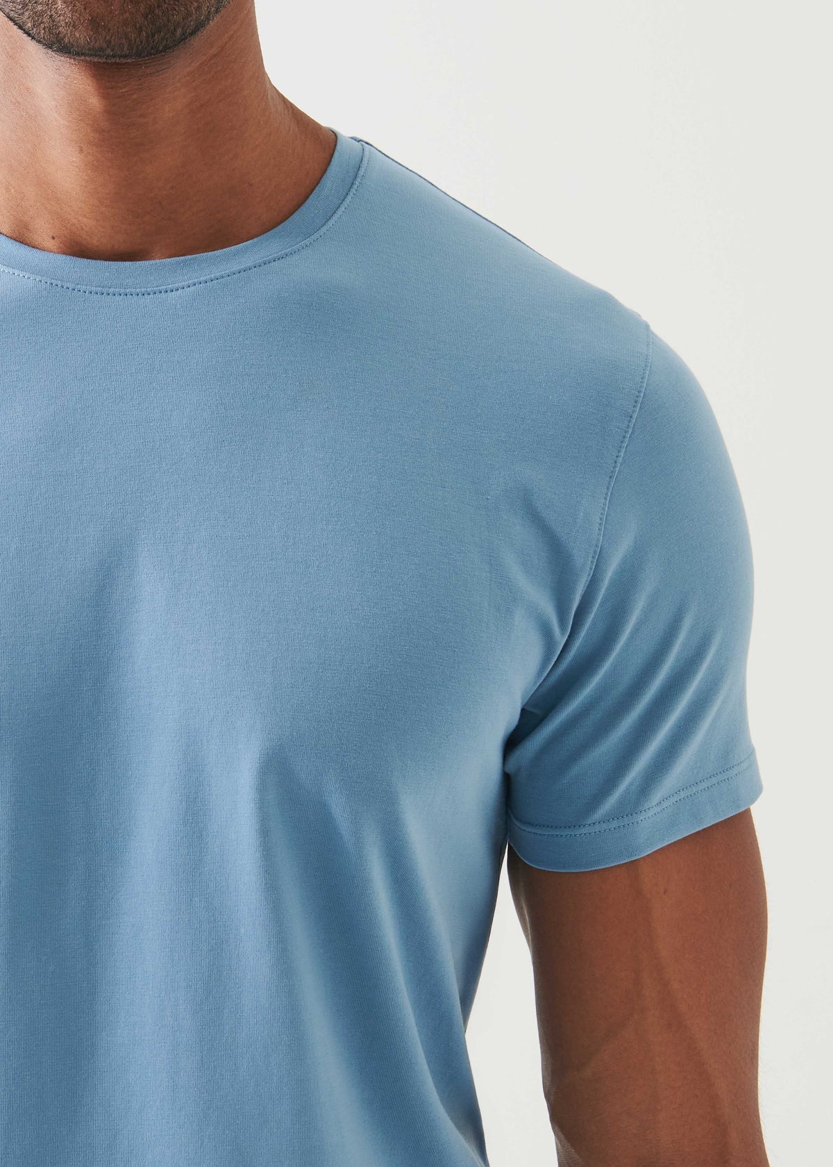 Iconic Pima Cotton Crew Neck in Country Blue