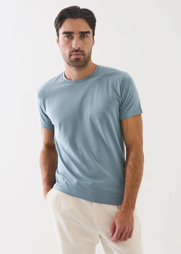 Iconic Pima Cotton Stretch T-Shirt in Van Gogh Blue