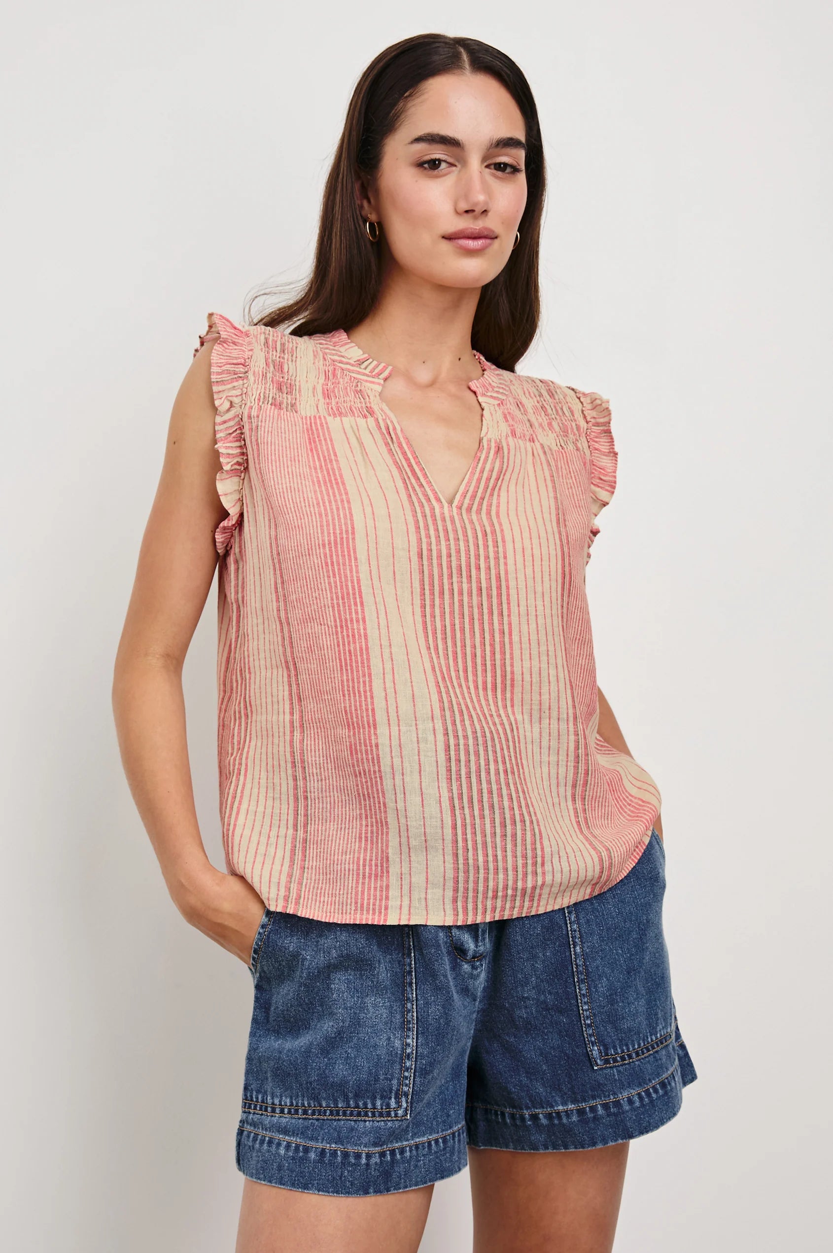 Arlene Top in Salerno Stripe