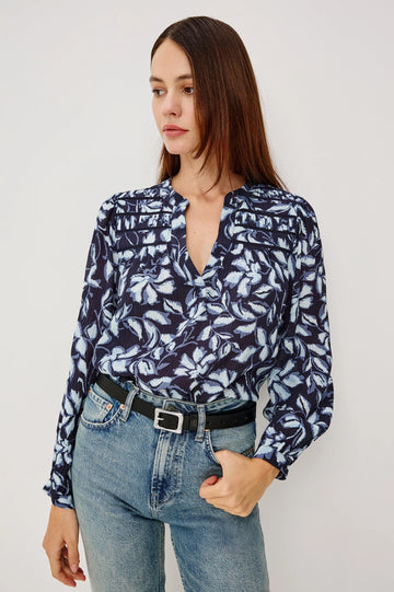 Asta Top in Navy Jasmine