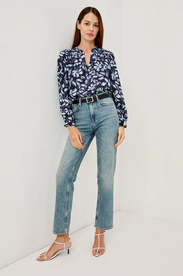Asta Top in Navy Jasmine
