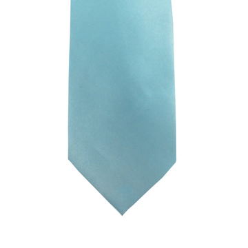 Satin Solid Tie in Aqua