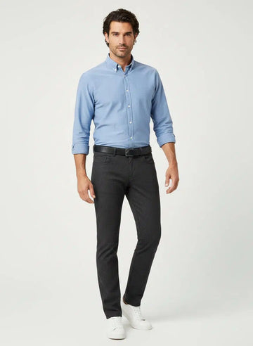 Pipe Smart Wool Casual Pant in Dark Grey Melange