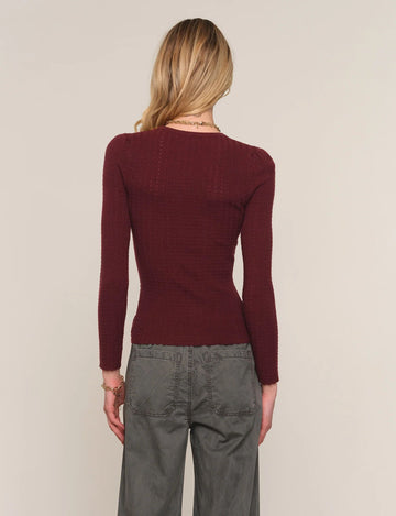 Adette Top in Burgundy