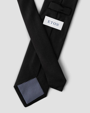 Basketweave Tie in Black