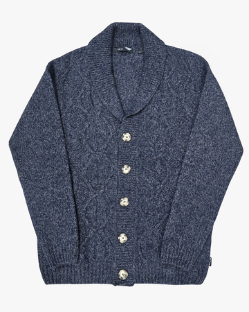 Shawl Collar Cable Cardigan