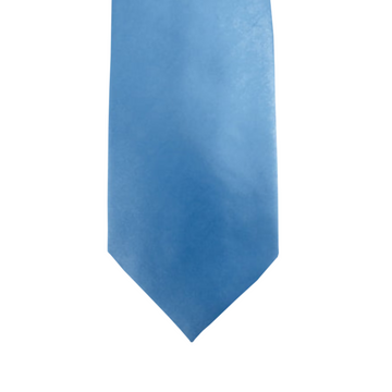Satin Solid Tie in Blue
