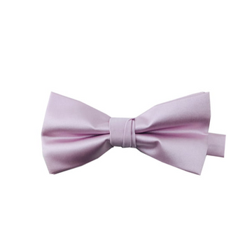 Satin Solid Pre-Tied Bowtie in Blush