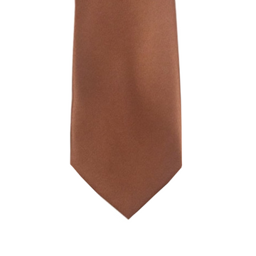 Satin Solid Tie in Bronze