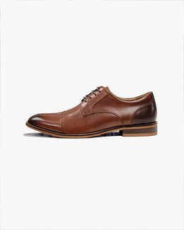 Alpha & Steele Dress Shoe Cap Toe in Brown