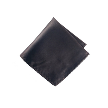 Satin Solid Pre-Tied Pocket Square in Brown