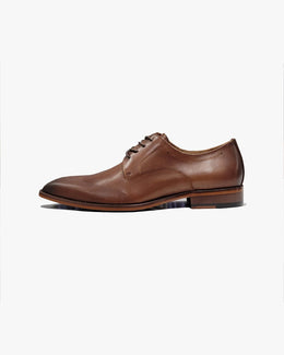 Alpha & Steele Dress Shoe Perforated Toe in Brown