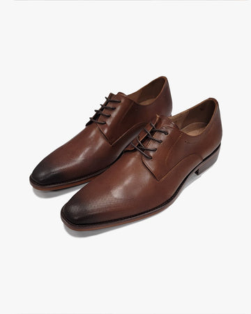 Perforated Toe Dress Shoe in Brown