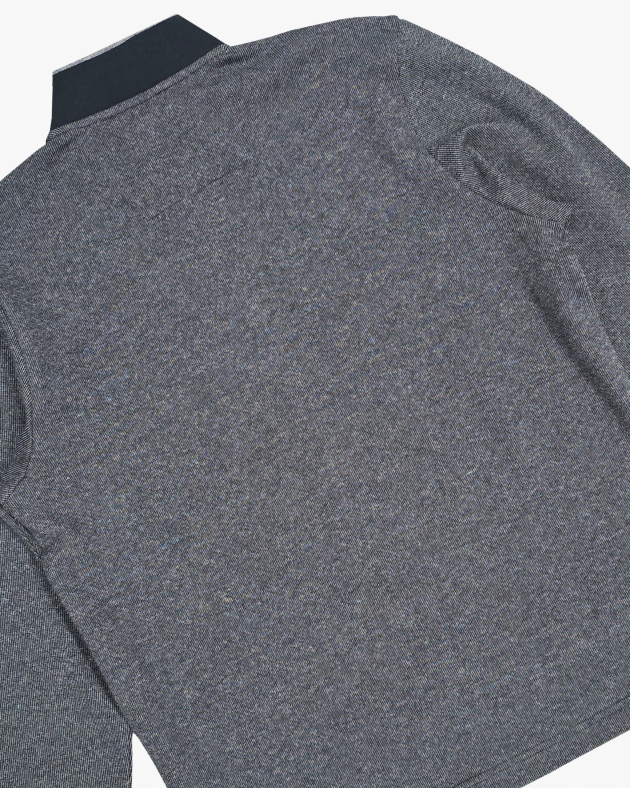 Two Tone 1/4 Zip Pullover in Black