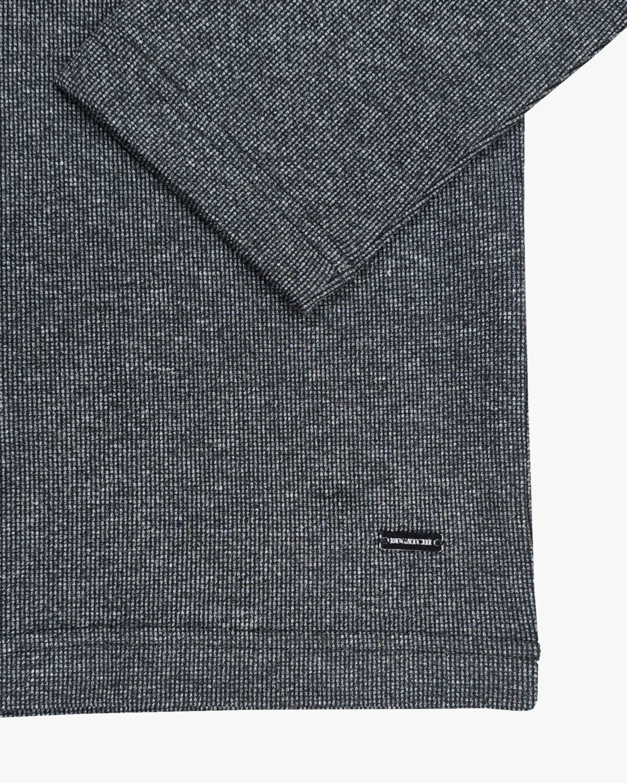 Two Tone 1/4 Zip Pullover in Black