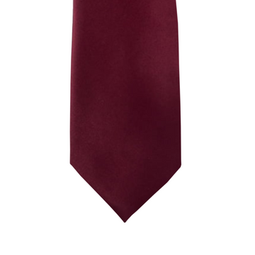 Satin Solid Tie in Burgundy