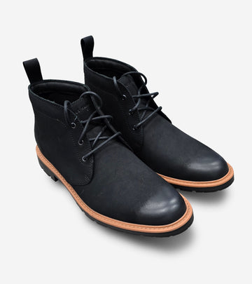 Chamberlain Grand Chukka Boot in Black Nubuck