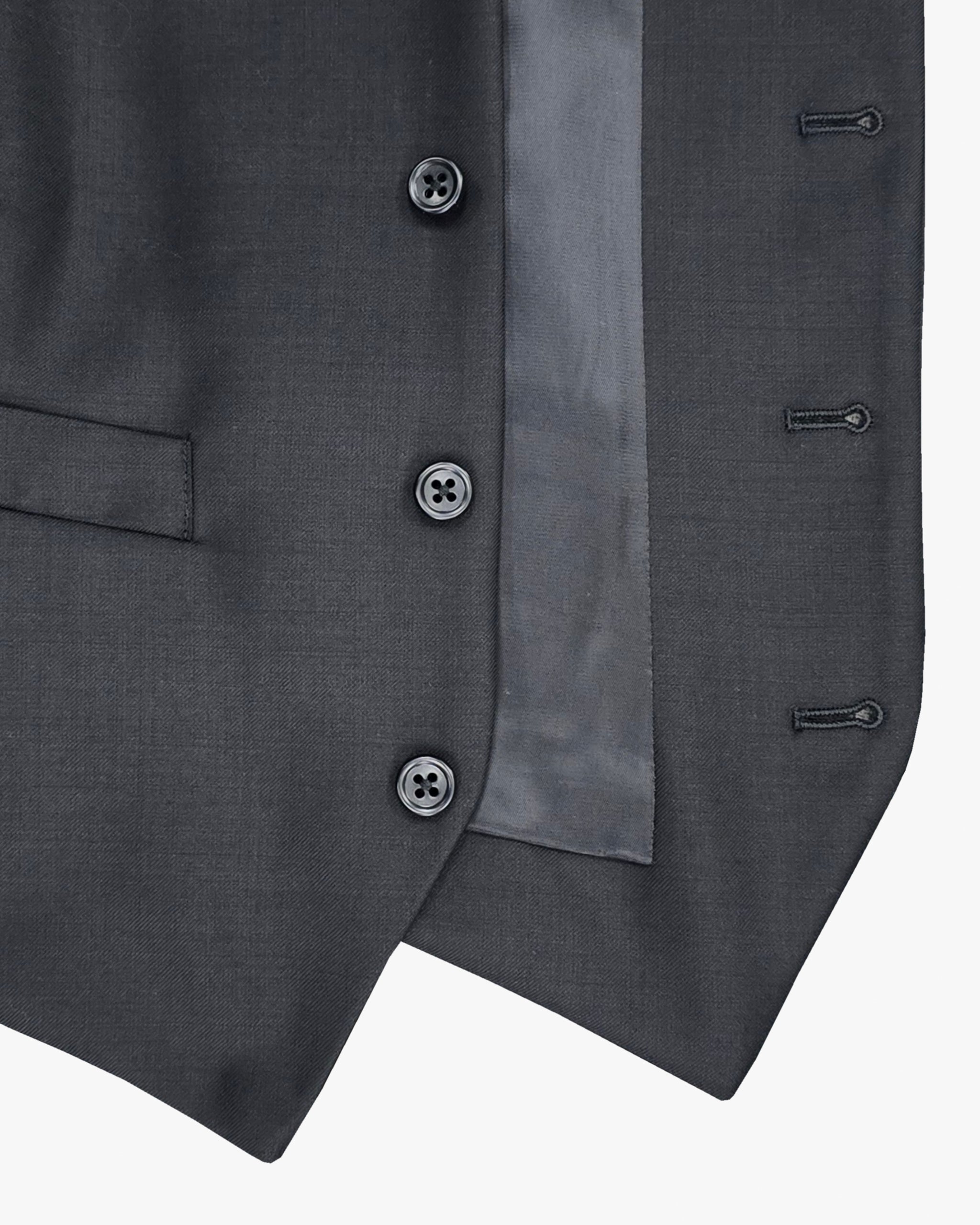 Formal Wool Vest in Black
