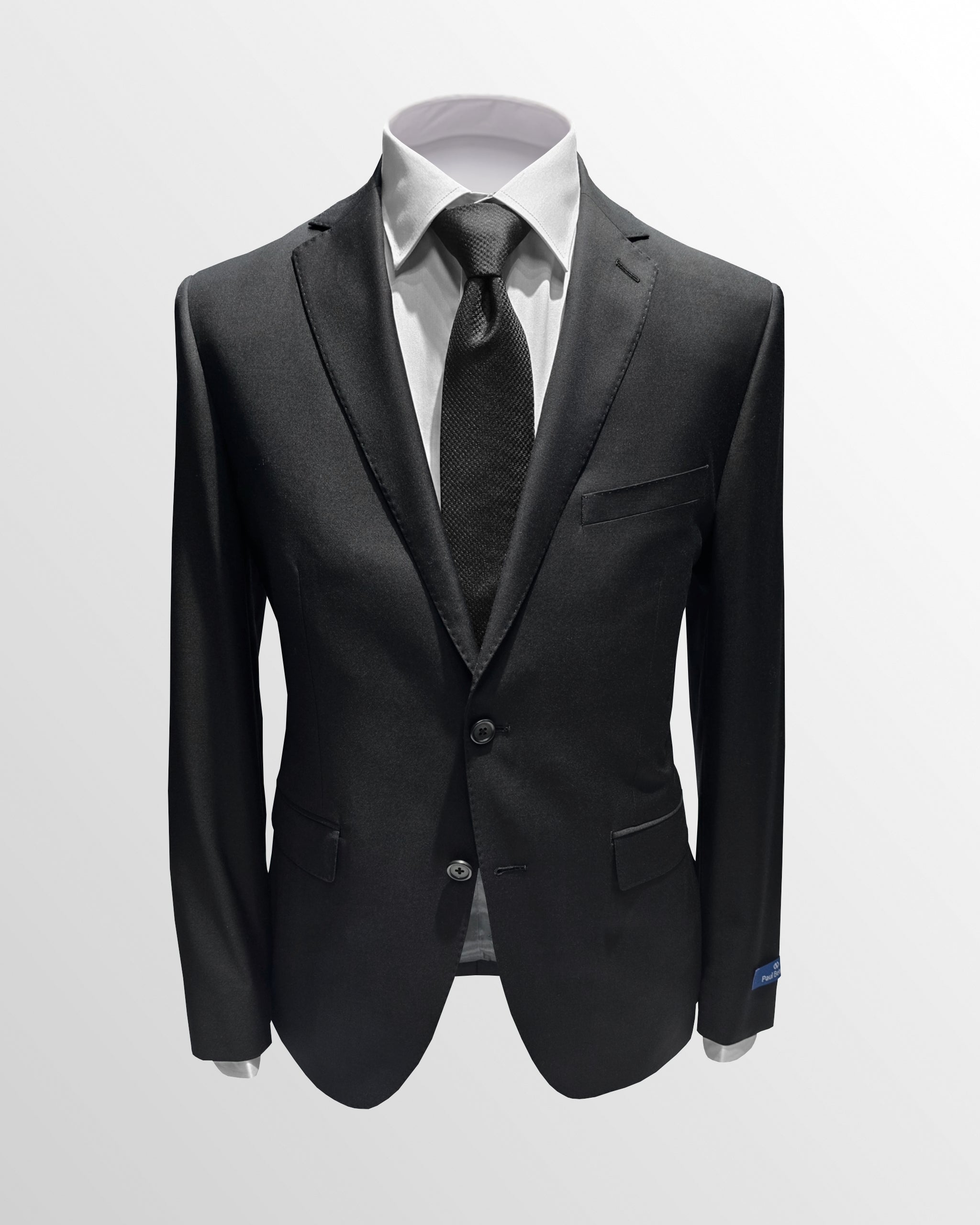 Super 120's Wool Suit in Black