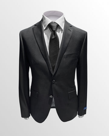Super 120's Wool Suit in Black