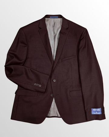Super 120's Wool Suit in Wine