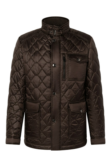 Carleton Quilted Outerwear Jacket in Brown