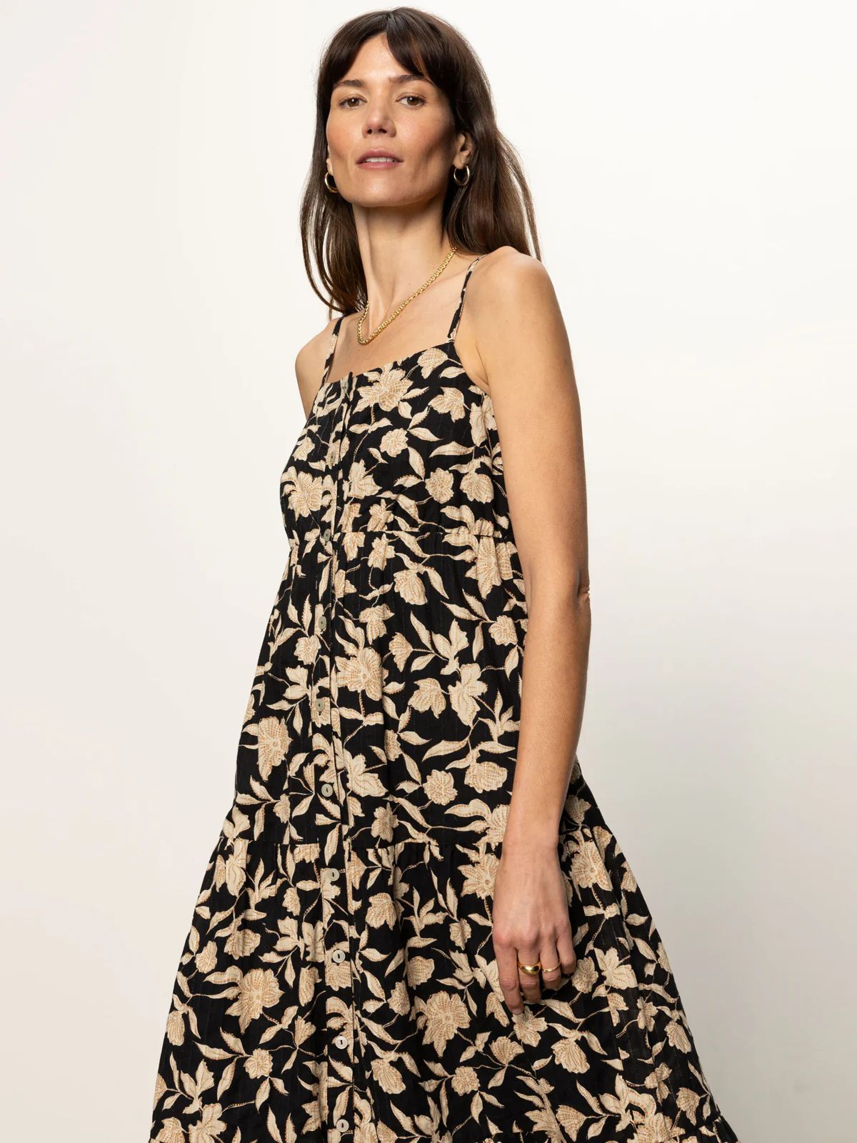 Tiered Picot Dress in Bandana Print