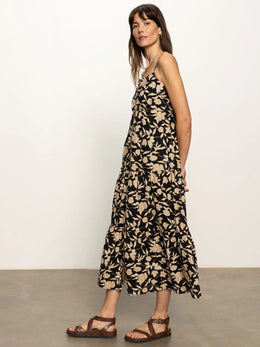 Tiered Picot Dress in Bandana Print