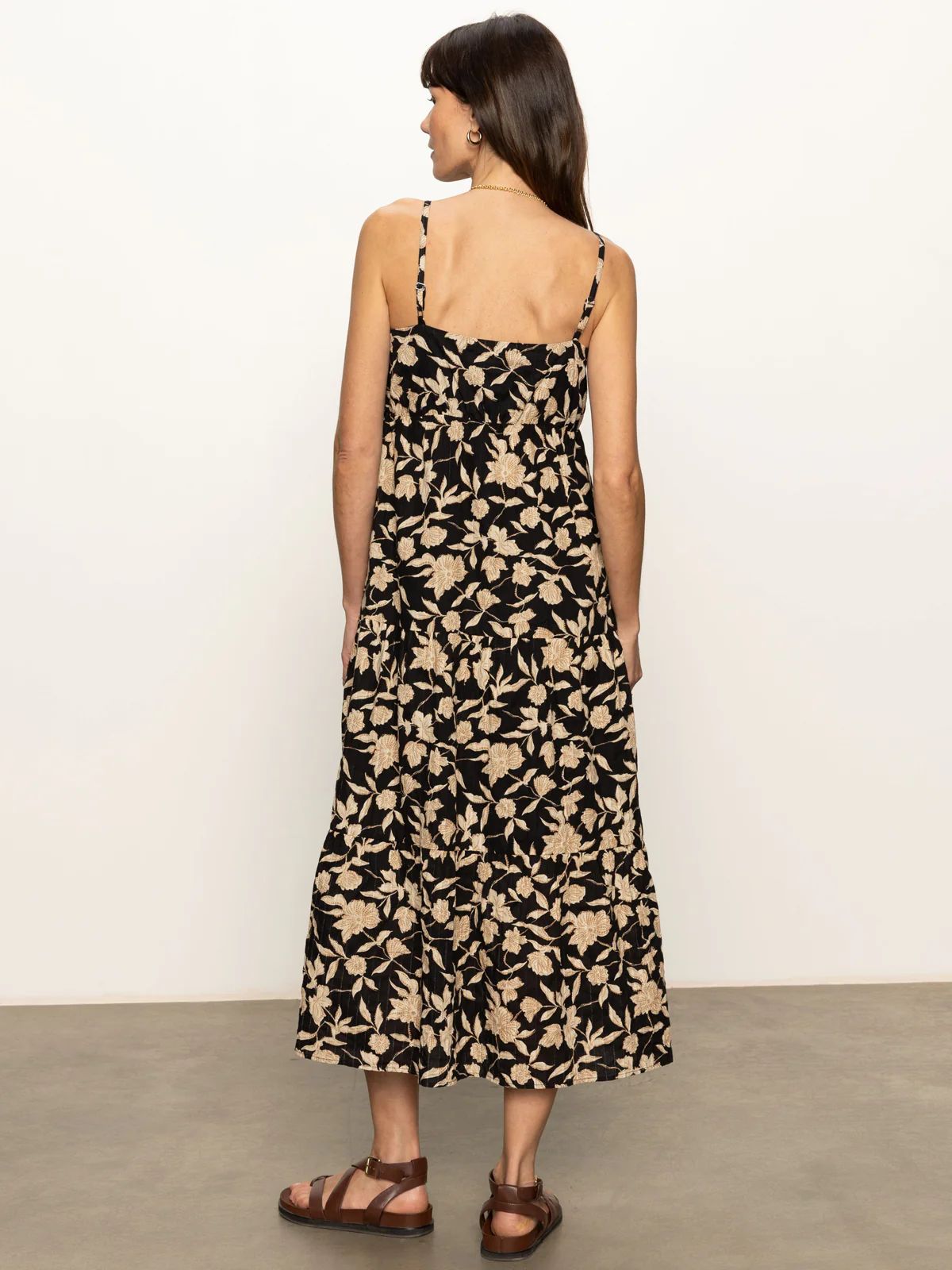Tiered Picot Dress in Bandana Print