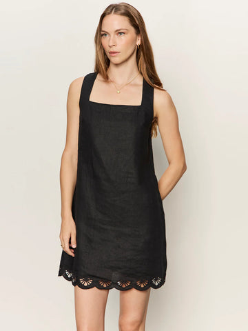 Almost There Linen Dress in Black