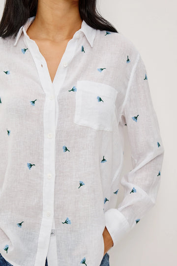 Charli Shirt in Bluebell Carnations