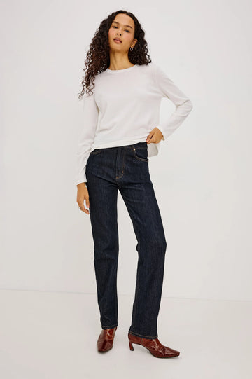 Cotton Cashmere Long Sleeve Pullover