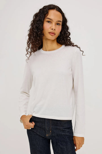 Cotton Cashmere Long Sleeve Pullover