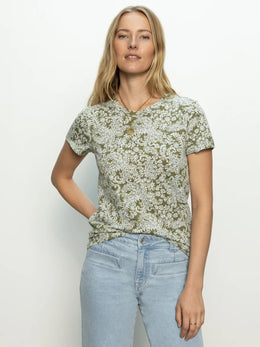 The Perfect Tee in Adorned Olive Paisley