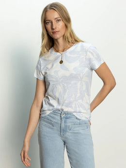 The Perfect Tee in Light Blue Floral Bliss