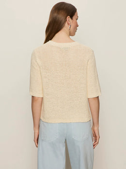 Tape Yarn Tee Macrame in Cream