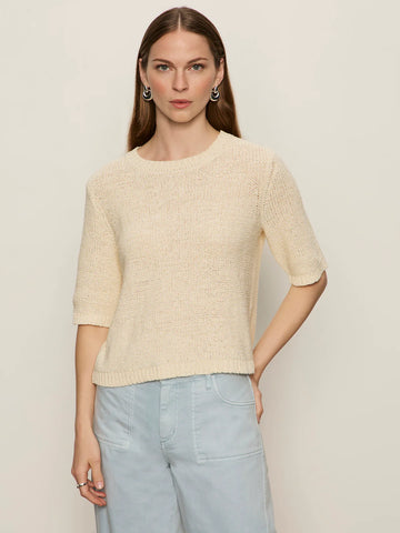 Tape Yarn Tee Macrame in Cream