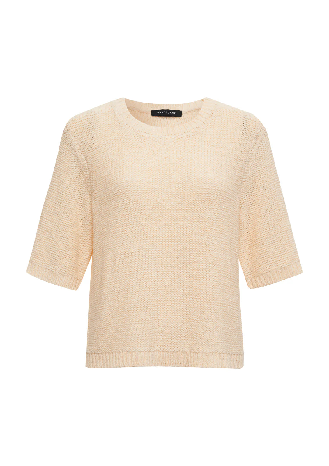 Tape Yarn Tee Macrame in Cream