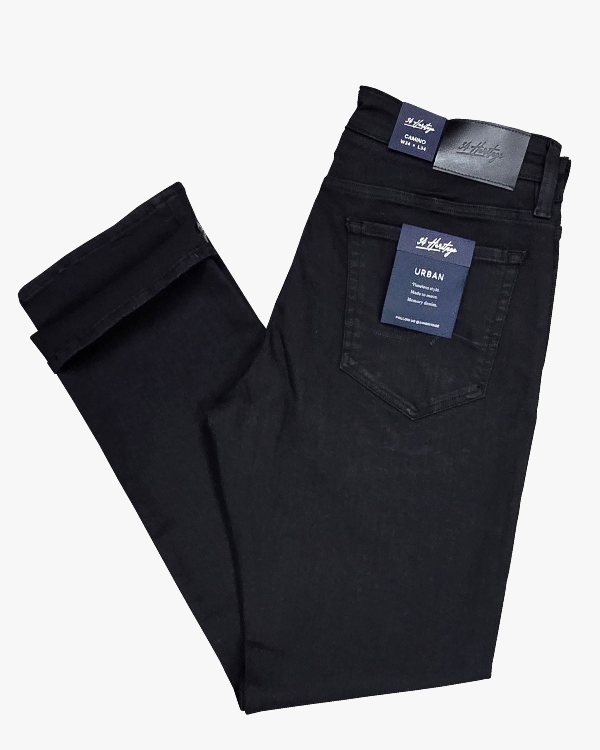 Camino Relaxed Straight Leg Jean in Black Urban
