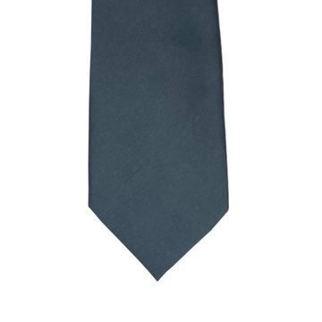 Satin Solid Tie in Charcoal