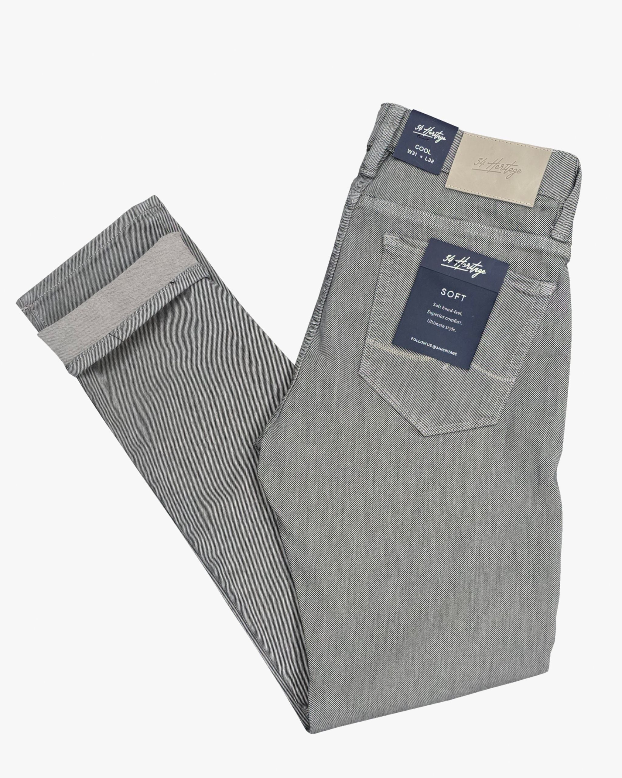 Cool Tapered Leg Jean in Dove Grey Diagonal