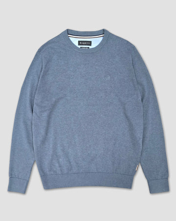 Cotton Jersey Sweater in Steel Blue