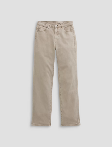 Brinley Mid Rise Straight Leg Jean in Sulfur Light Taupe